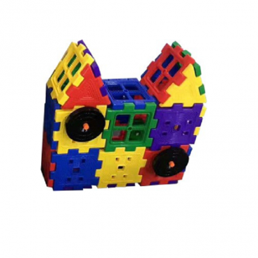 Набор для конструирования «Строительные интерактивные блоки стандарт» Комплект №2 "Домик с колесом"   - «globural.ru» - Краснознаменск