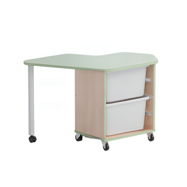 Стол детский левый Робик 002 (бук/фисташковый) - «globural.ru» - Краснознаменск