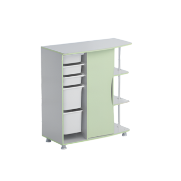 Стеллаж правый Робик 001 (серый/фисташковый) - «globural.ru» - Краснознаменск