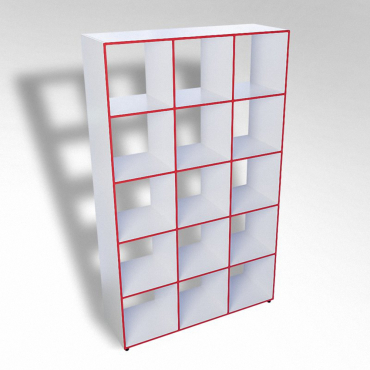 Шкаф открытый многосекционный ТР15 ЛДСП  - «globural.ru» - Краснознаменск